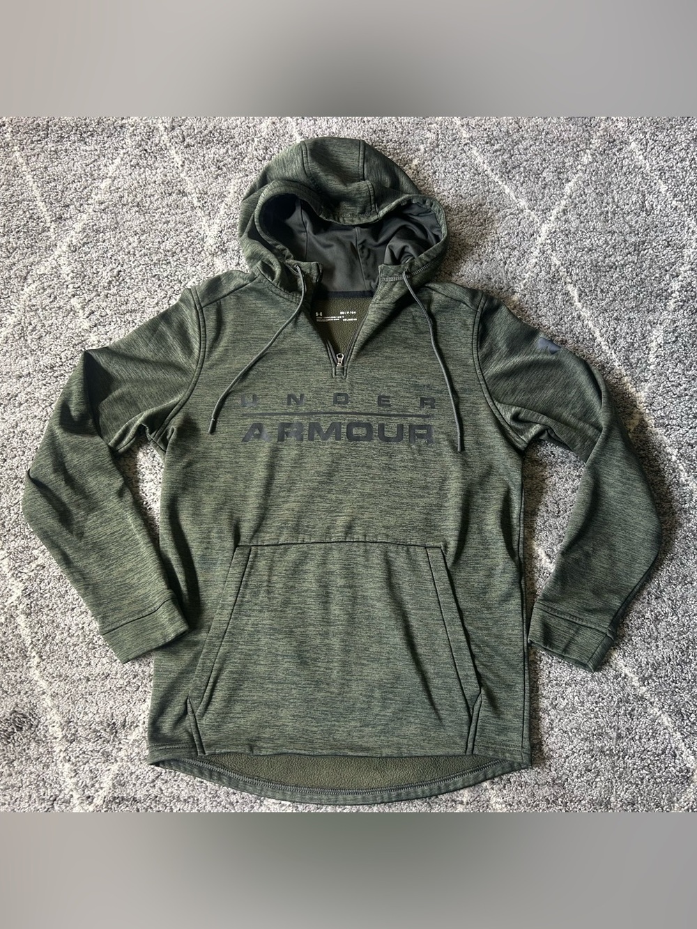 Under Armour Men’s Olive Green Quarter-Zip Hoodie